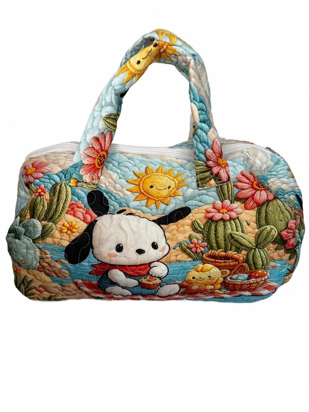 Cute Character Quilted Duffle Bags - Desert Picnic